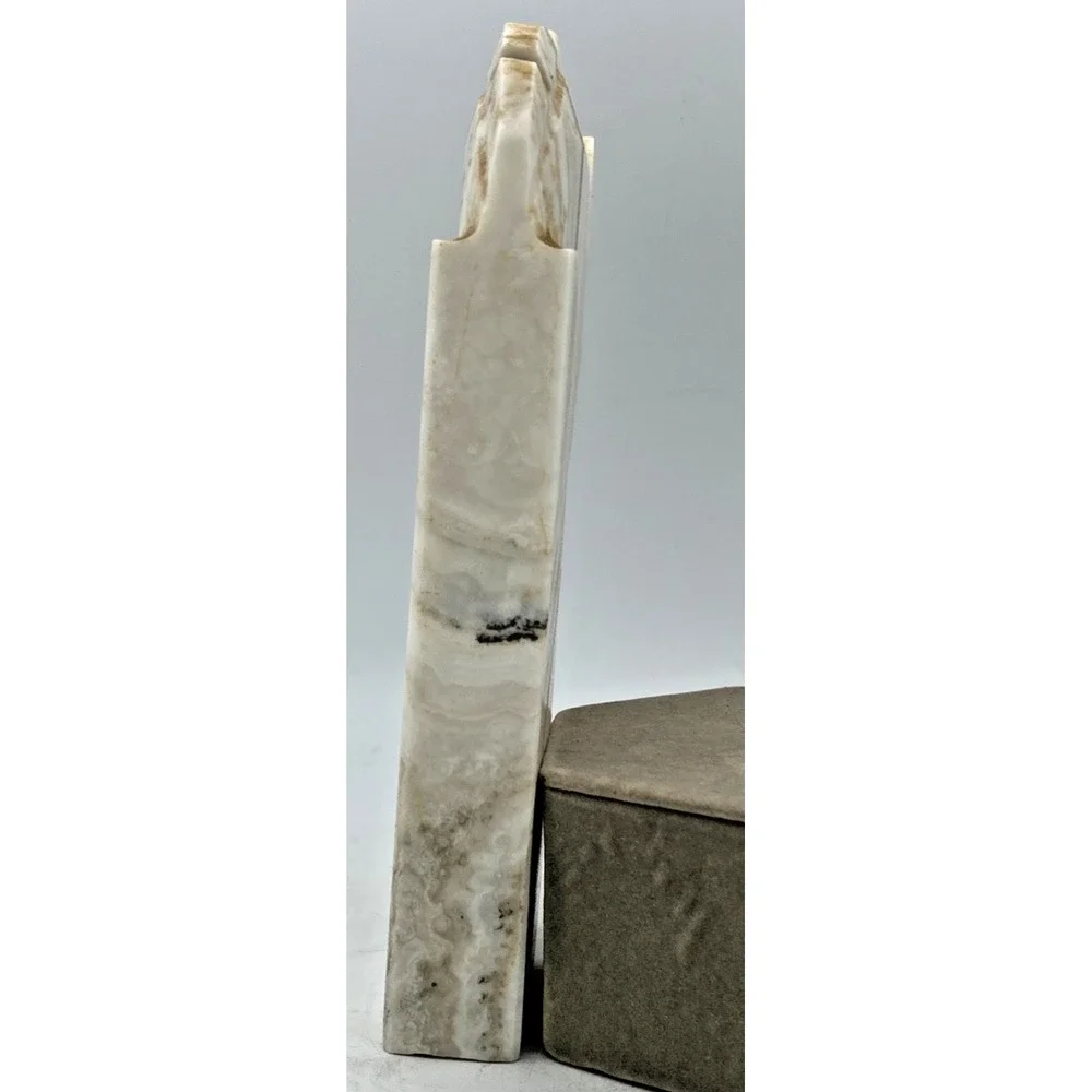 Hand Carved‎ Onyx Horse Head Figure Missing Bottom MCM Aprox 8 Inches
